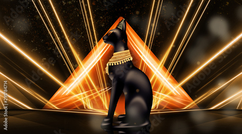 Egyptian background, a hall...