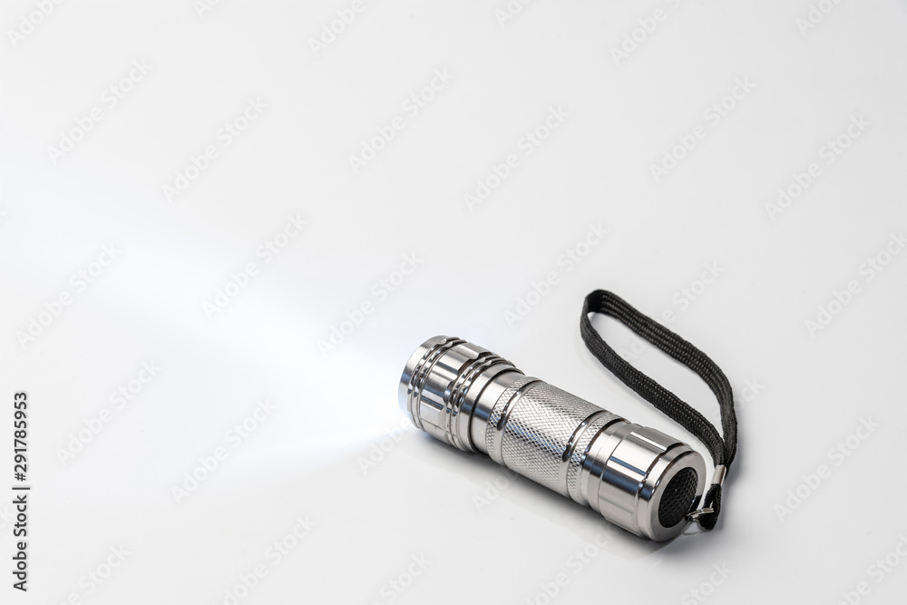 LED flashlight on a white background LED flashlight on a white background
