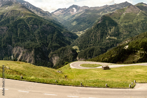 Scenic mountain landscape along a panoramic Grossglockner High Alpine Road