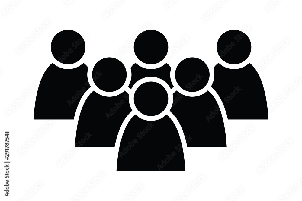 6 people icon. Group of persons. Simplified human pictogram. Modern simple flat vector icon 6 people icon. Group of persons. Simplified human pictogram. Modern simple flat vector icon