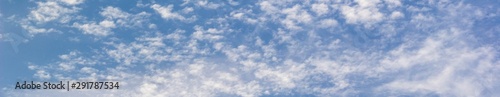 banner of Blue Sky with Clouds in a sunny day