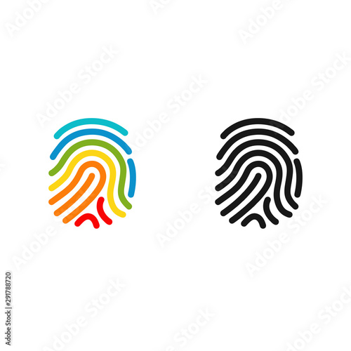 finger print logo vector
