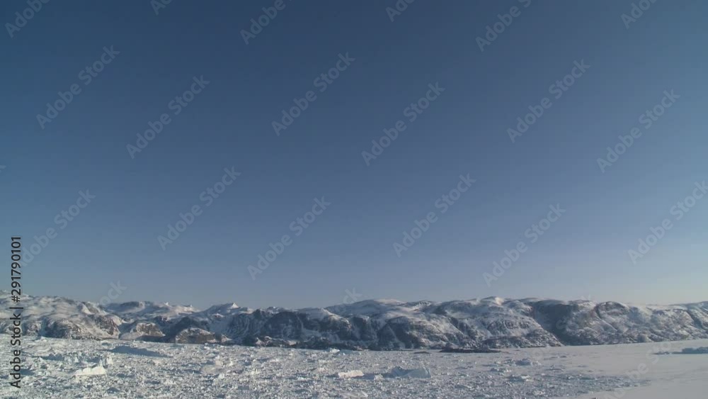 Tilt down, glacier landscape Tilt down, glacier landscape