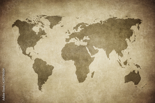 Fototapeta Naklejka Na Ścianę i Meble -  grunge map of the world