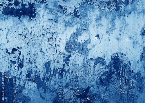 Grungy rusted metal surface in navy blue tone.