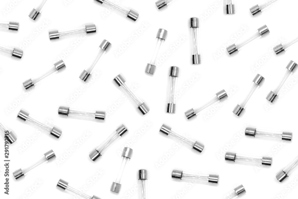 Electrical fuses isolated on white background. Electrical fuses isolated on white background.