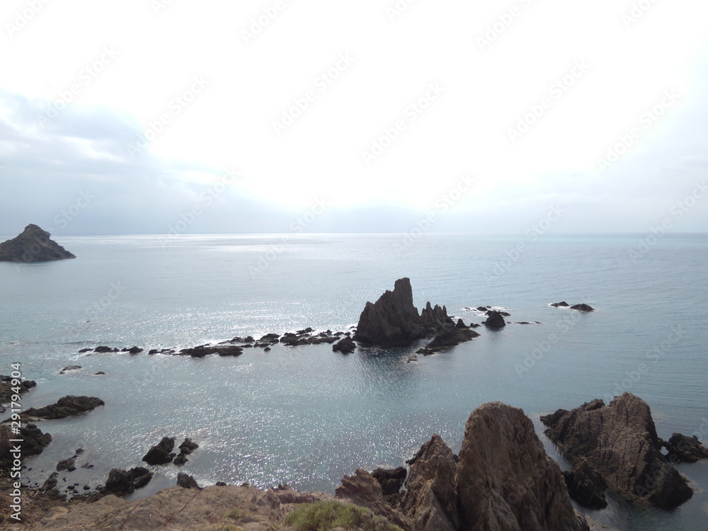 View of sea and rocks