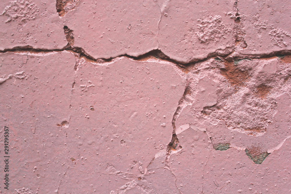 Obraz premium Wall texture with old plaster. Close-up photo. Urban background.