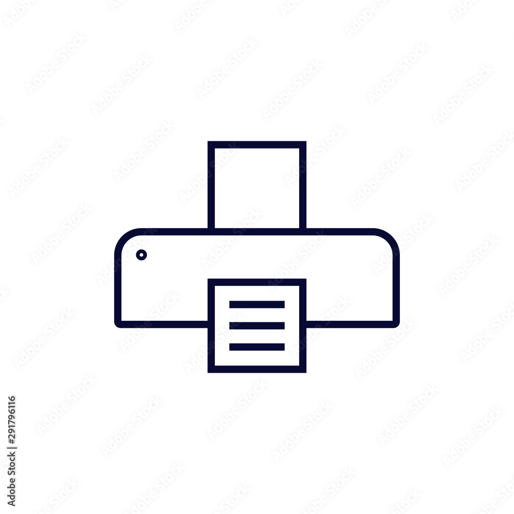 Printer icon on white background. Vector illustration Printer icon on white background. Vector illustration