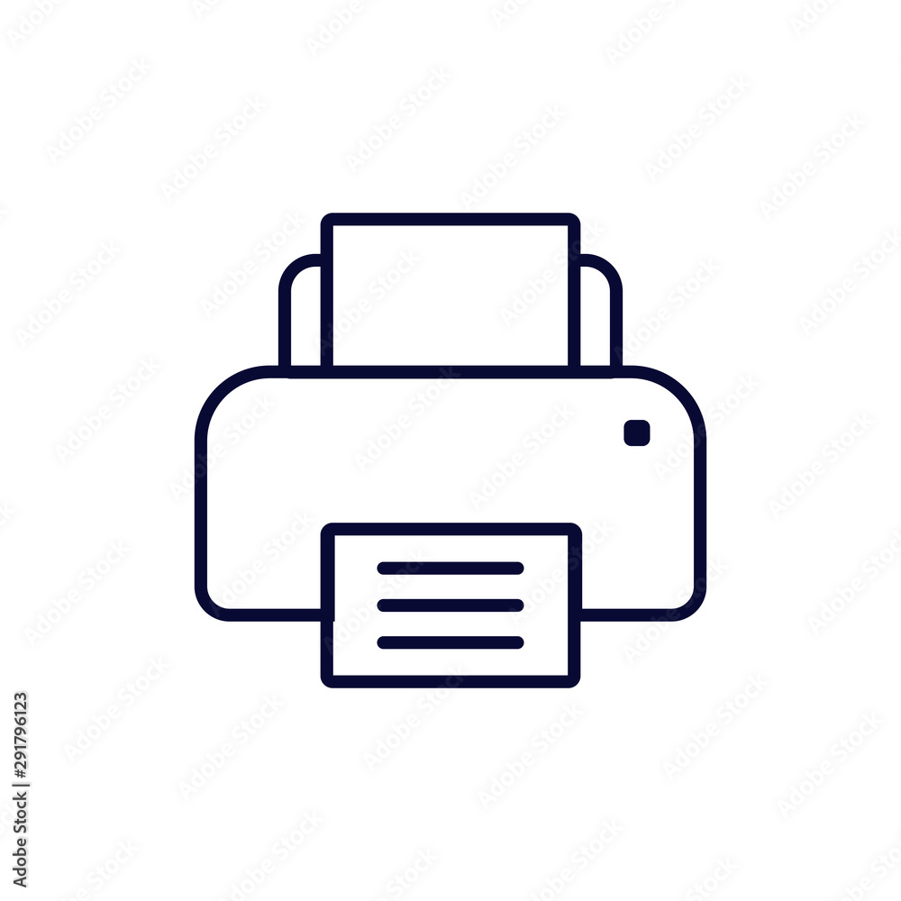 Printer icon on white background. Vector illustration Printer icon on white background. Vector illustration