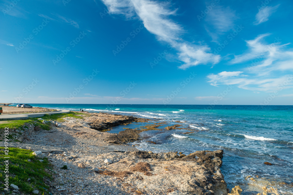 sea and blue sky in Cyprus