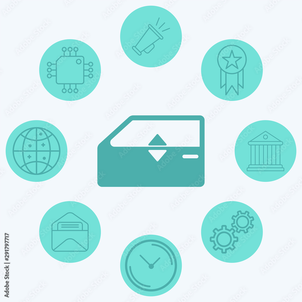 Car window vector icon sign symbol Car window vector icon sign symbol