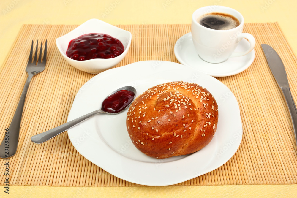 Bread Roll, Coffee, Jam. Continental Breakfast. Bread Roll, Coffee, Jam. Continental Breakfast.