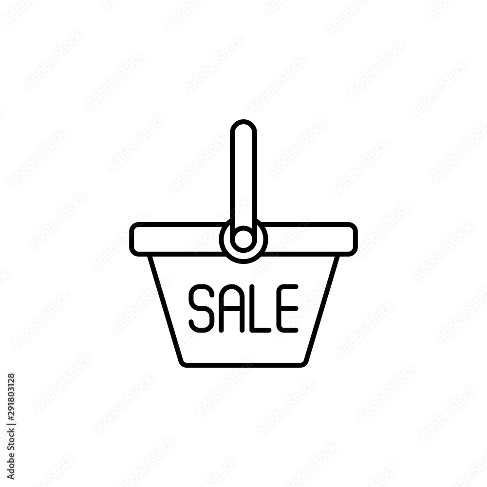 sale, shopping, bag line icon. Elements of black friday and sales icon. Premium quality graphic design icon. Can be used for web, logo, mobile app, UI, UX