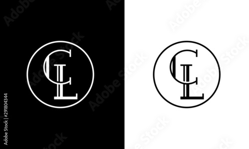 Creative modern elegant trendy unique artistic CL initial based letter icon logo, CL letter vector logo, CL Letter Logo Design with round shape,  logotype of letter C and L,  C & L Letter logo 