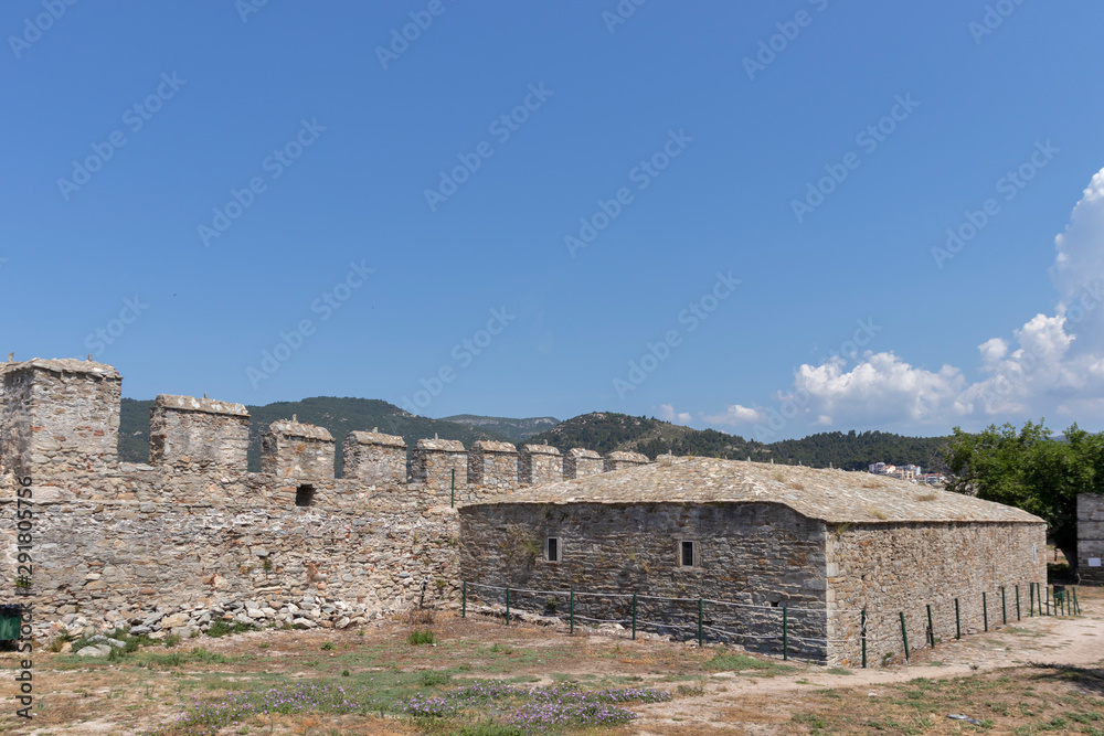 Panorama of Fortress in city of Kavala, Greece