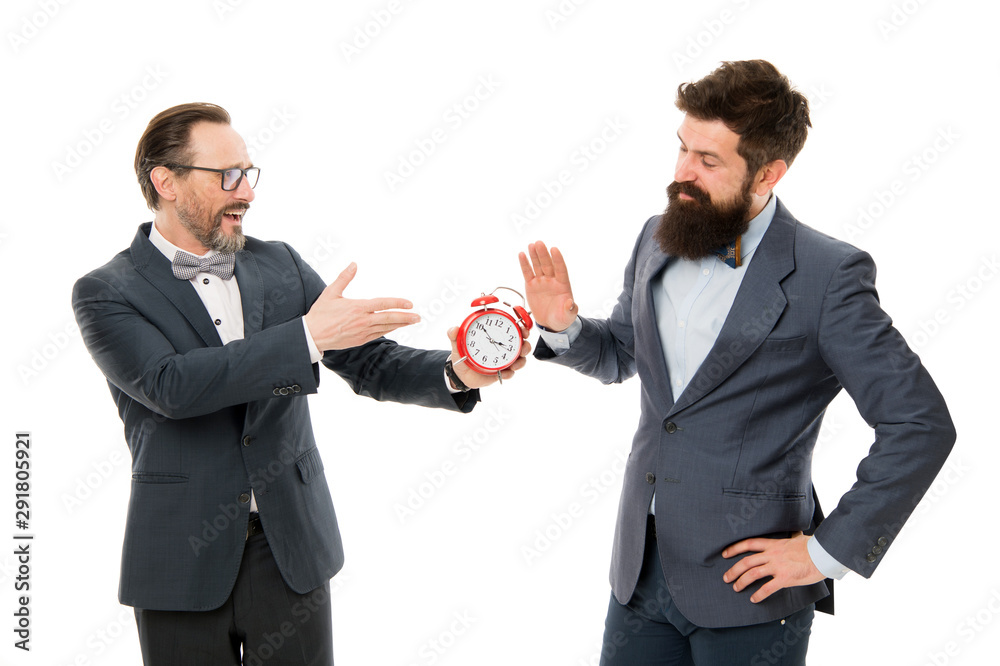 deadline. late again. angry businessmen. bad morning. a lot of work. time management. mature bearded men in formal suit hold alarm clock. have no time. Businessman with clock in time concept deadline. late again. angry businessmen. bad morning. a lot of work. time management. mature bearded men in formal suit hold alarm clock. have no time. Businessman with clock in time concept
