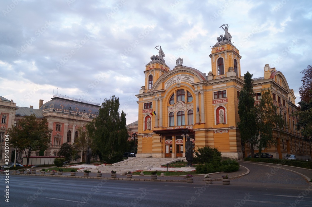 Building of the national opera from Cluj Napoca, Kolozsvár, Klausenburg, Transylvania, Romania