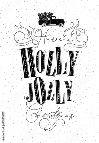 Poster holly jolly Christmas