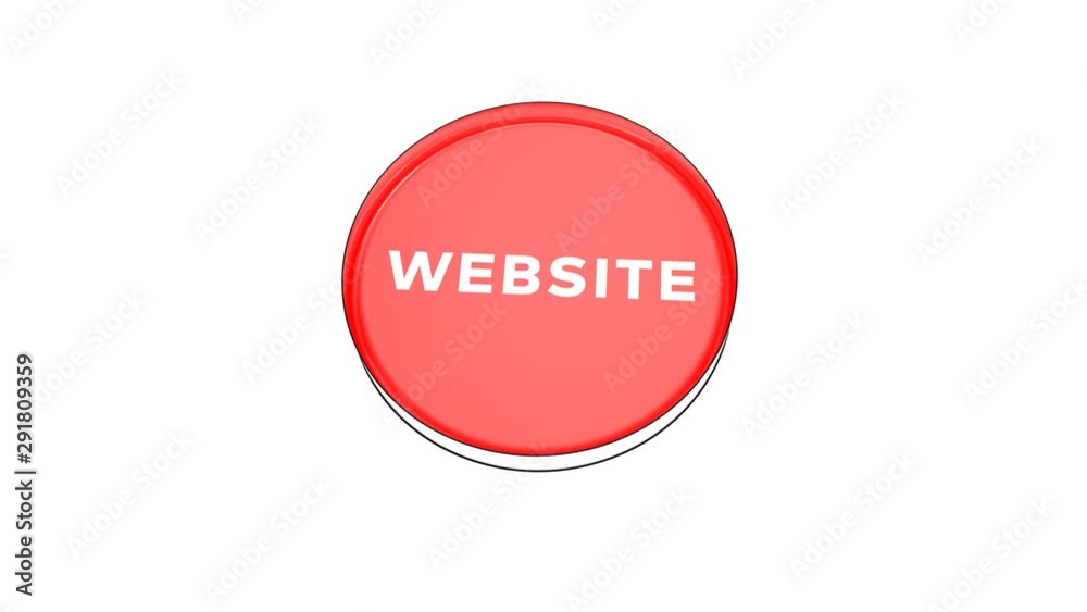 pushing big red button with word Website. pushing big red button with word Website.