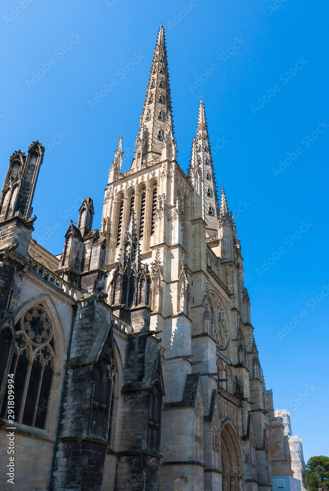 Exterior of the Cathedral of Saint Andre located at Bordeaux