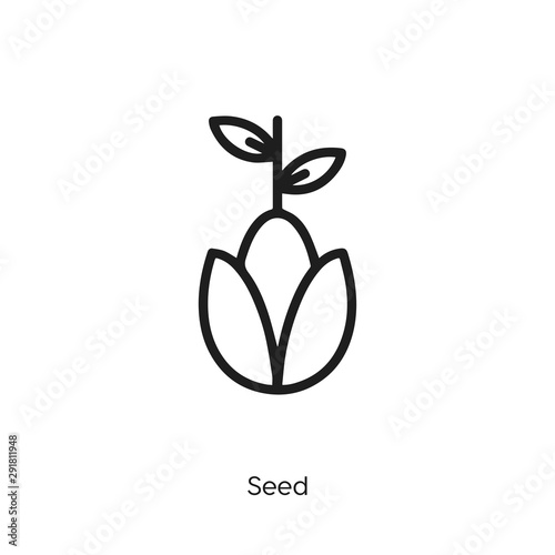 seed icon. seed icon vector. Linear style sign for mobile concept and web design.  seed symbol illustration. vector graphics - Vector	