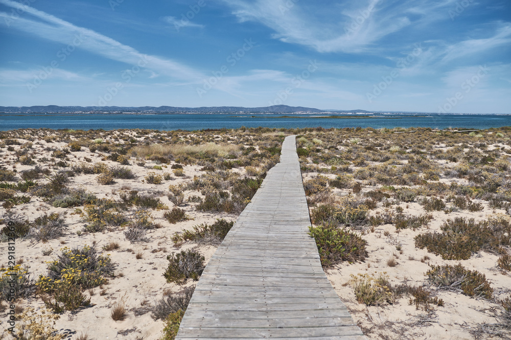 Ilha Deserta island in Faro, Portugal