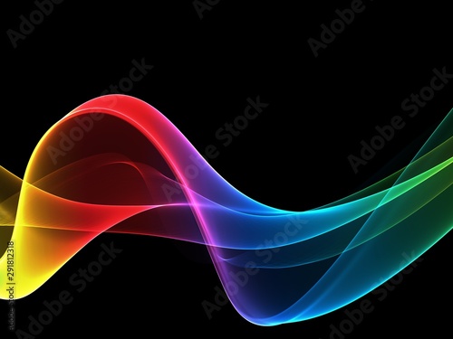 Wave abstract images, color design Abstract colored wave