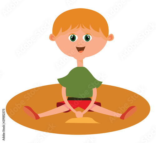 Sandbox, illustration, vector on white background.