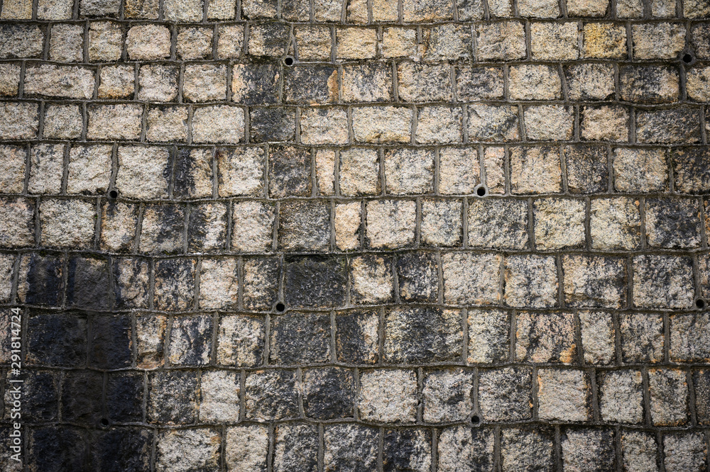 abstract texture background of old brick wall in old town