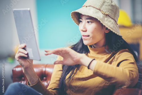 creative worker women using...