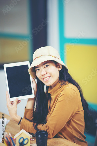 creative worker women using...