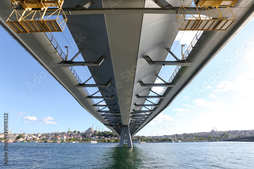 Golden Horn Metro Bridge in Istanbul, Turkey photo