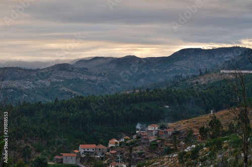 Vilarinho village during sunset, located in Sao Pedro do Sul, Portugal © ADV Photos