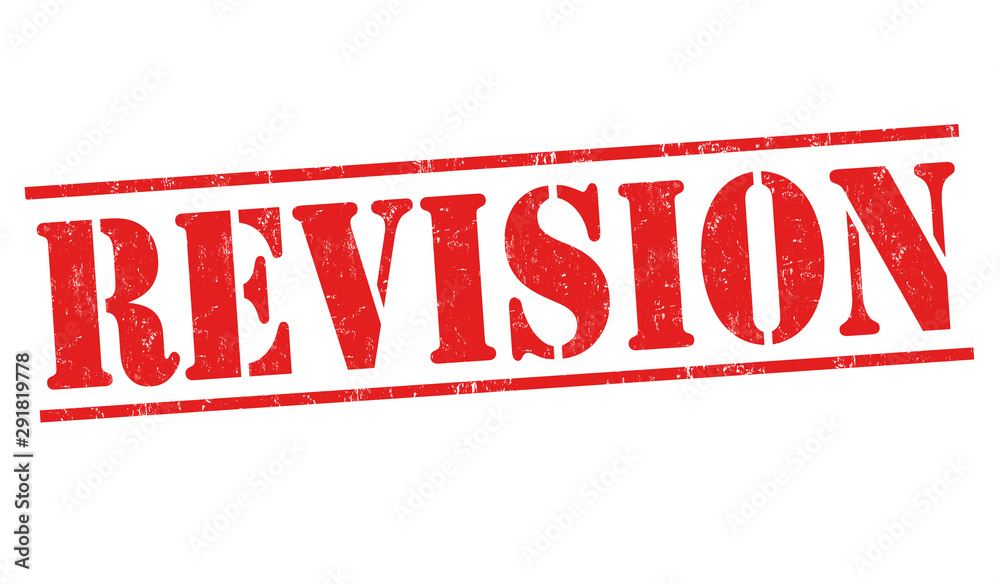 Revision sign or stamp Revision sign or stamp