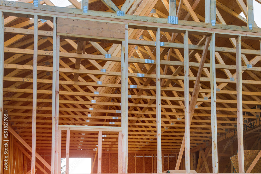 Interior view of a house under construction