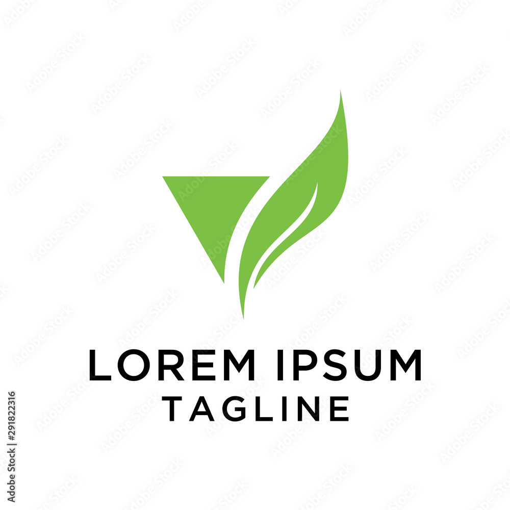 initial letter V Leaf logo template initial letter V Leaf logo template