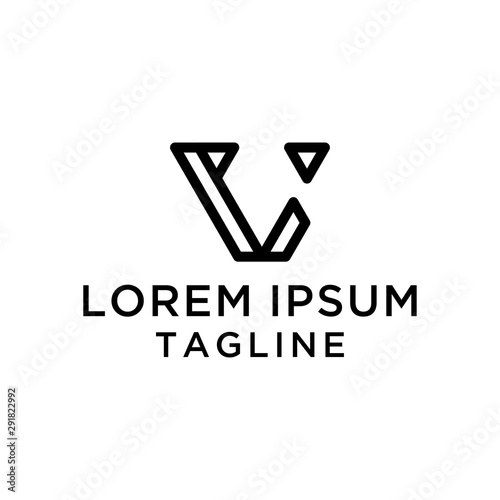 Free Download initial letter V logo template - GFXLoad