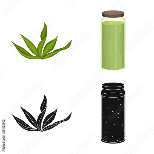 Isolated object of protein and sea logo. Collection of protein and natural stock vector illustration.
