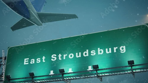 Airplane Takeoff East Stroudsburg in Christmas photo