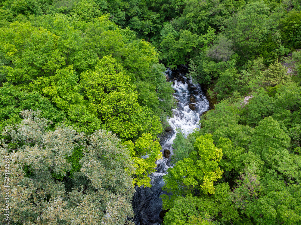 Aerial view of source of the Zrmanja River, Croatia Aerial view of source of the Zrmanja River, Croatia