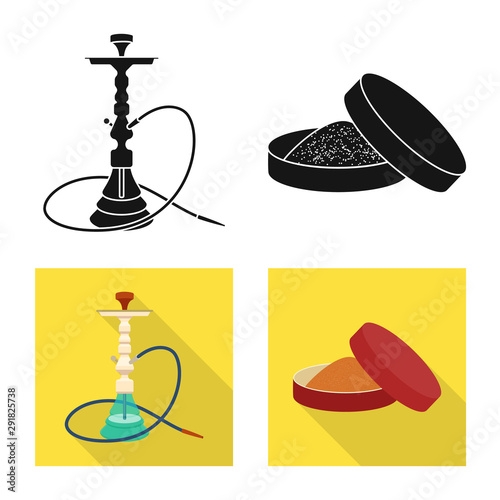 Vector design of refuse and stop sign. Collection of refuse and habit vector icon for stock.