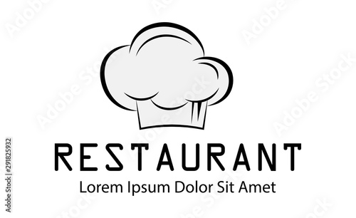 Chef Hat And Restaurant Logo -Isolated On White. Vector Illustration For Food Icon, Cooking Hat, Kitchen,Bar And Chef Logo Design.Restaurant And Chef Hat Logo For Bistro, Cook Elements And Food Labels