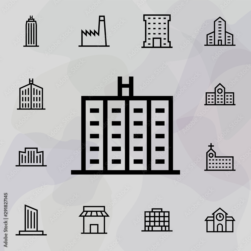 Hospital, Building icon. Universal set of building for website design and development, app development