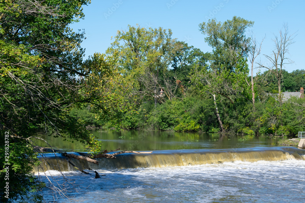 Small Waterfall at Salt Creek in Oak Brook Illinois Small Waterfall at Salt Creek in Oak Brook Illinois