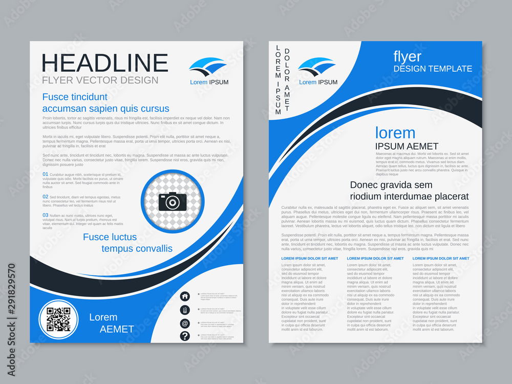 Modern professional flyer vector design template Modern professional flyer vector design template