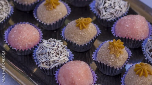 The traditional Brazilian sweet called Brigadeiro photo