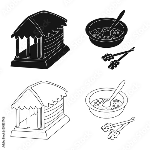 Vector design of and travel symbol. Collection of and traditional vector icon for stock.