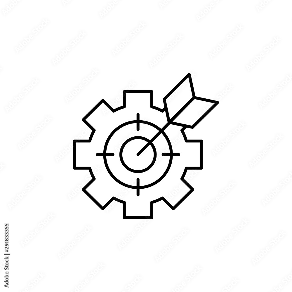 Target, gear icon. Element of business icon. Thin line icon Target, gear icon. Element of business icon. Thin line icon