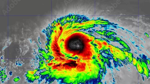 2019 Hurricane Barbara time lapse satellite imagery. Floater Band 15  This work was created using data provided by NOAA / NESDIS / STAR which is not subject to copyright protection.